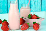 Batido lácteo, de fresa, bajo en calorías Batido lácteo, de fresa, bajo en calorías