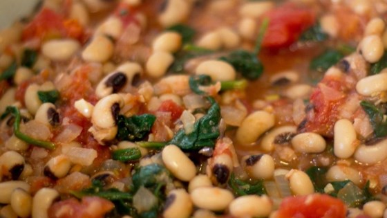 Receta de cazuela de espinacas y frijoles