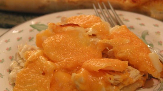 Receta de cazuela de papas y pollo con queso