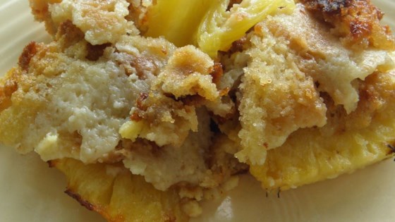 Receta de guarnición de piña al horno