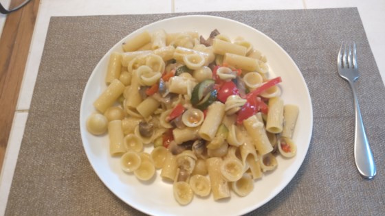 Receta de pasta con champiñones portobello