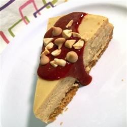 Receta de pastel de queso con mantequilla de maní y mermelada