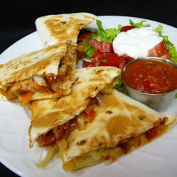 Receta de quesadillas de pollo de Texas